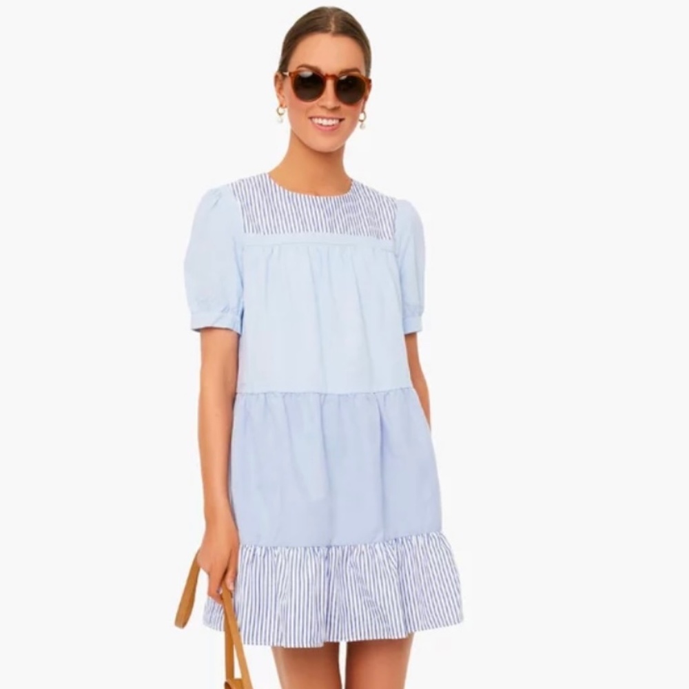 Pomander Place Tuckernuck Quinn Dress Serenity Blue L NWOT